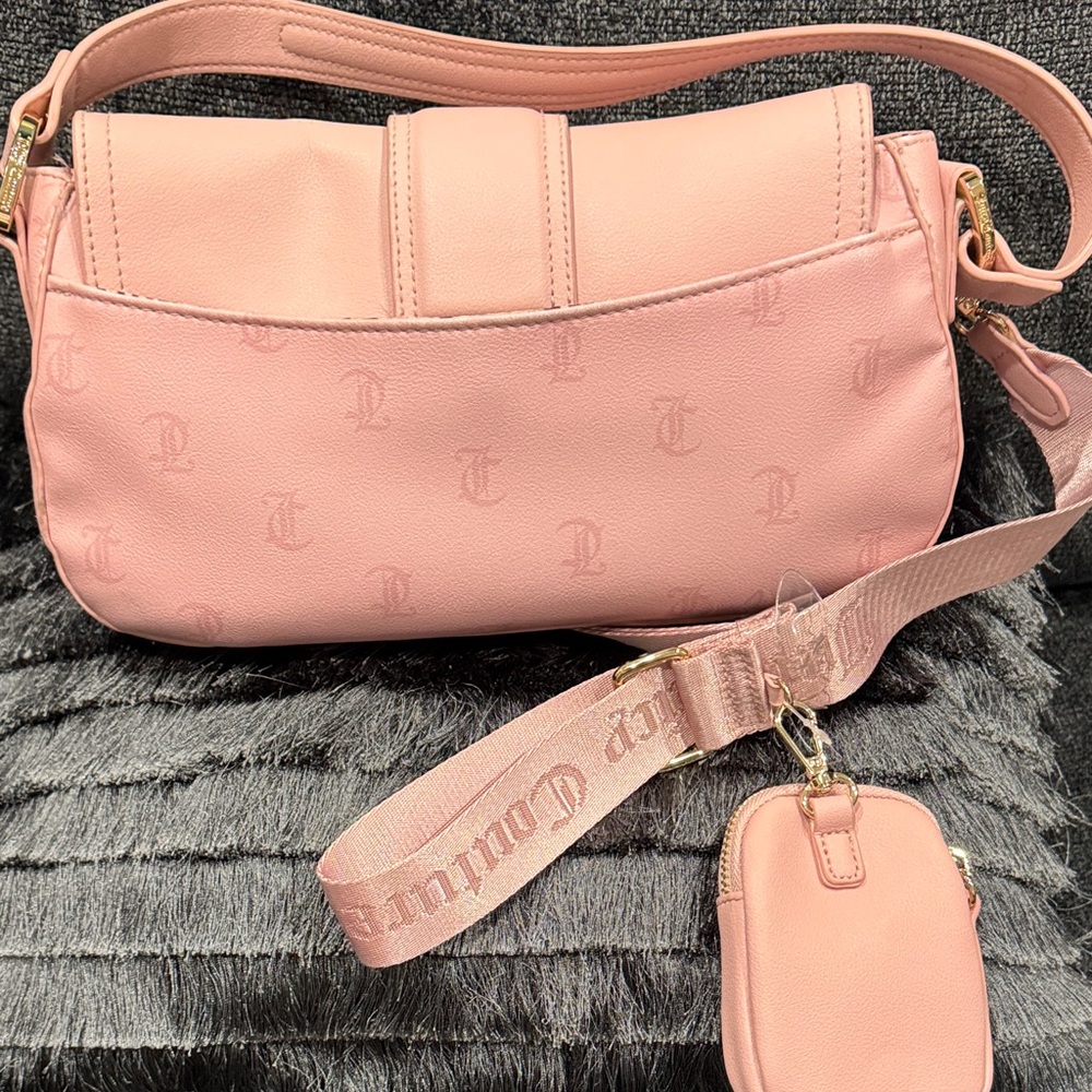 Juicy Couture Blush Pink Shoulder Bag with Detachable Strap - Picture 2 of 9